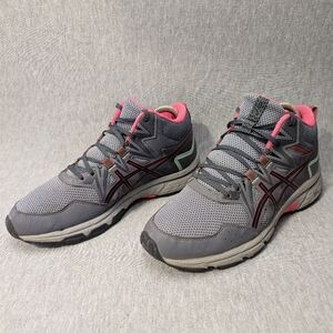 Asics Gel Venture 8 Running Shoes Women's 9 Gray Rose Trail Sneakers